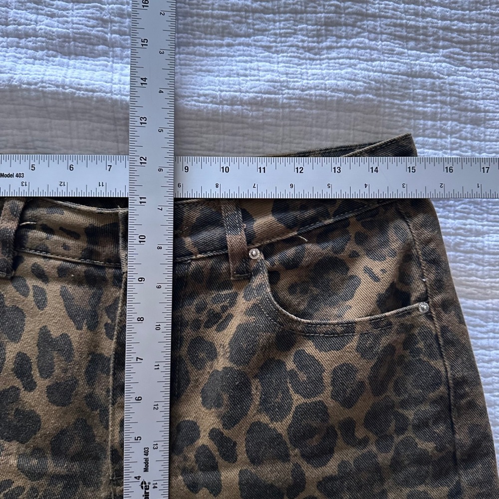 Aelfric Eden Leopard Print Straight Leg Jeans Brown‎ Size 30 - Picture 7 of 10
